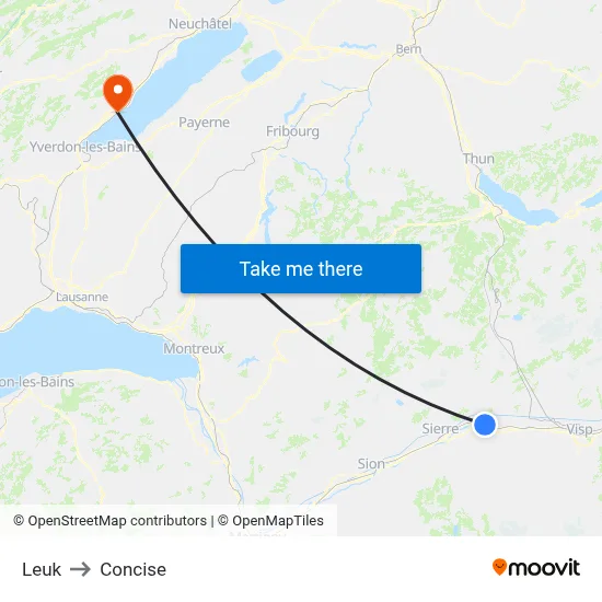 Leuk to Concise map