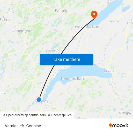 Vernier to Concise map
