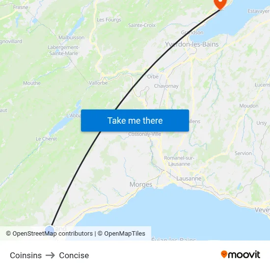 Coinsins to Concise map