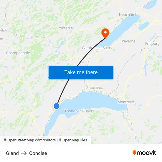 Gland to Concise map