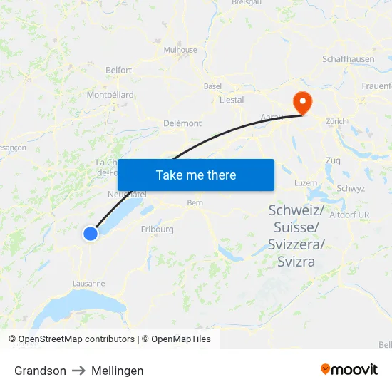 Grandson to Mellingen map