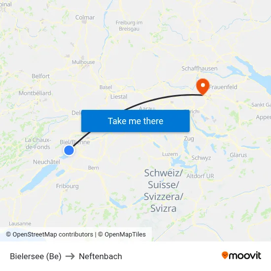 Bielersee (Be) to Neftenbach map