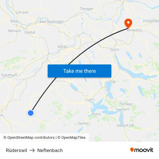 Rüderswil to Neftenbach map