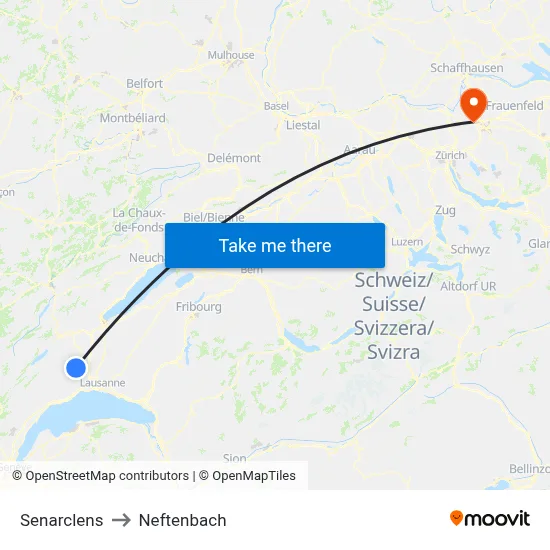 Senarclens to Neftenbach map