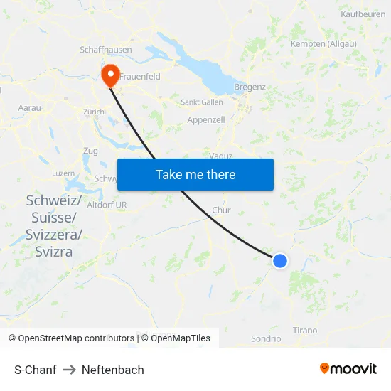 S-Chanf to Neftenbach map