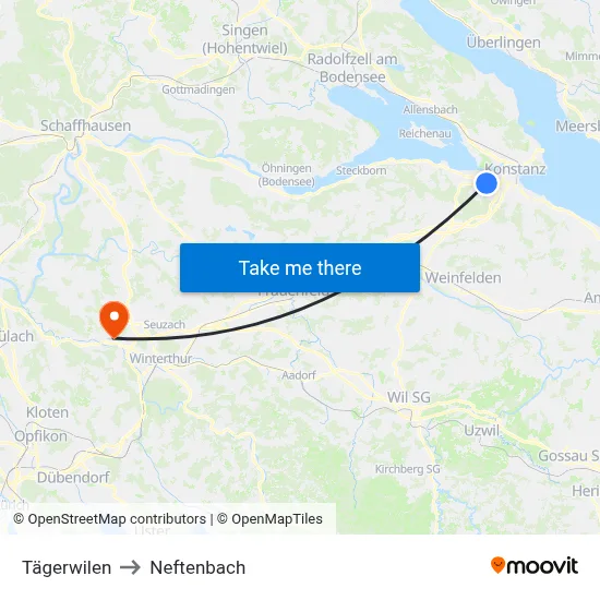 Tägerwilen to Neftenbach map