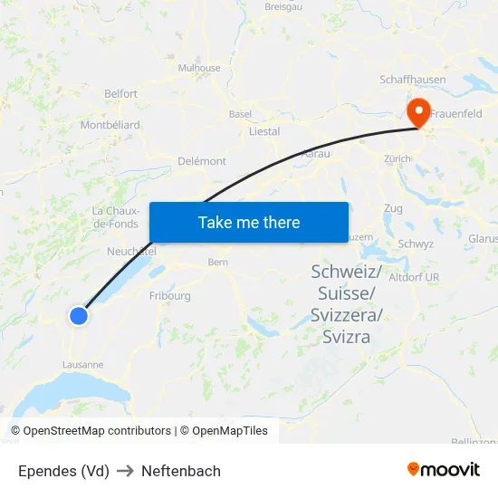 Ependes (Vd) to Neftenbach map