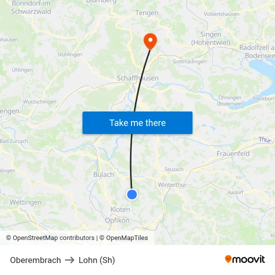 Oberembrach to Lohn (Sh) map
