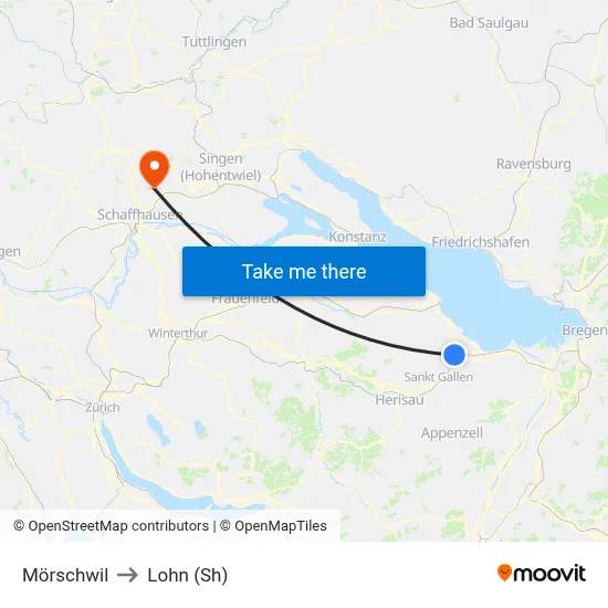 Mörschwil to Lohn (Sh) map
