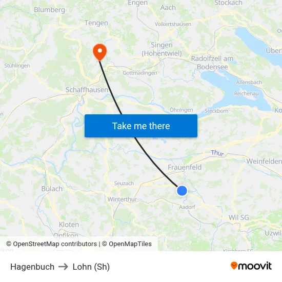 Hagenbuch to Lohn (Sh) map