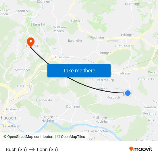 Buch (Sh) to Lohn (Sh) map