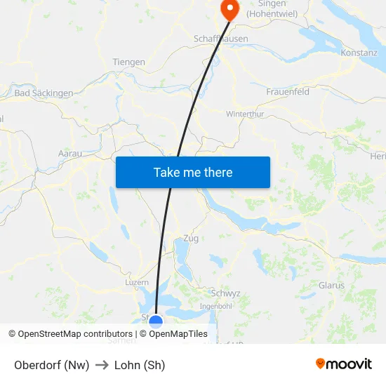 Oberdorf (Nw) to Lohn (Sh) map
