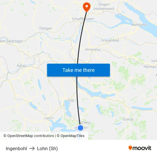Ingenbohl to Lohn (Sh) map