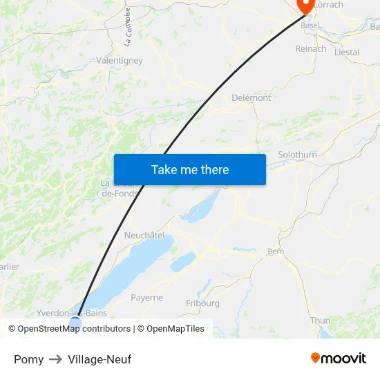 Pomy to Village-Neuf map
