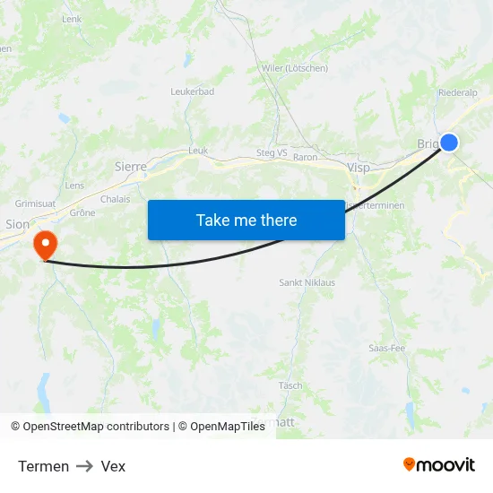 Termen to Vex map