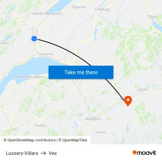 Lussery-Villars to Vex map