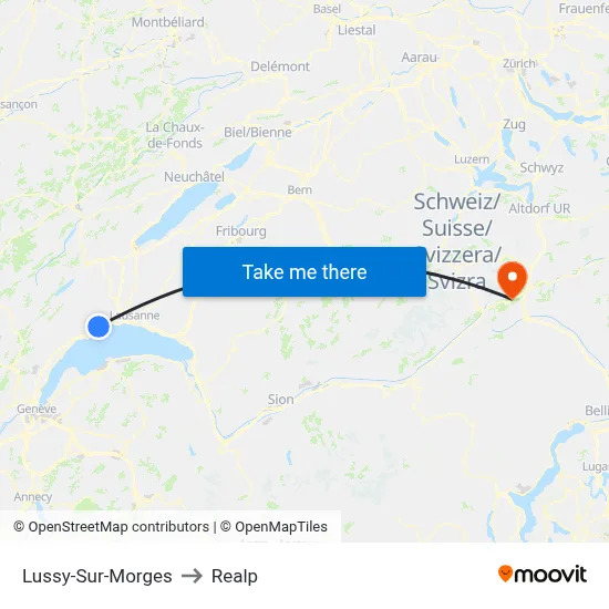 Lussy-Sur-Morges to Realp map