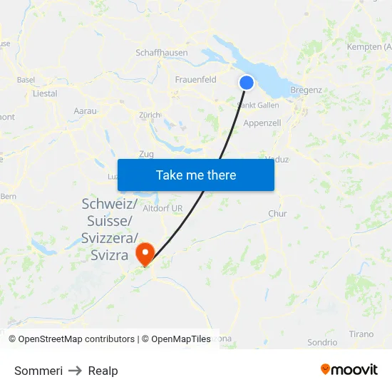 Sommeri to Realp map