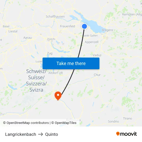 Langrickenbach to Quinto map