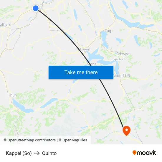 Kappel (So) to Quinto map