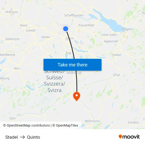 Stadel to Quinto map
