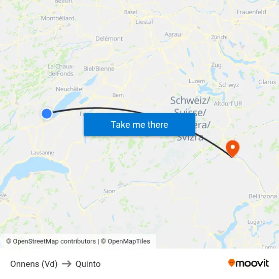Onnens (Vd) to Quinto map