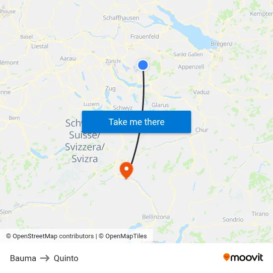 Bauma to Quinto map