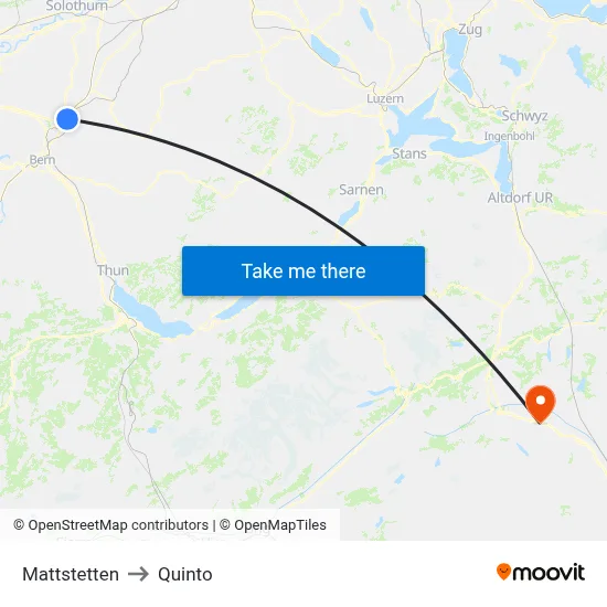 Mattstetten to Quinto map