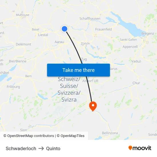 Schwaderloch to Quinto map