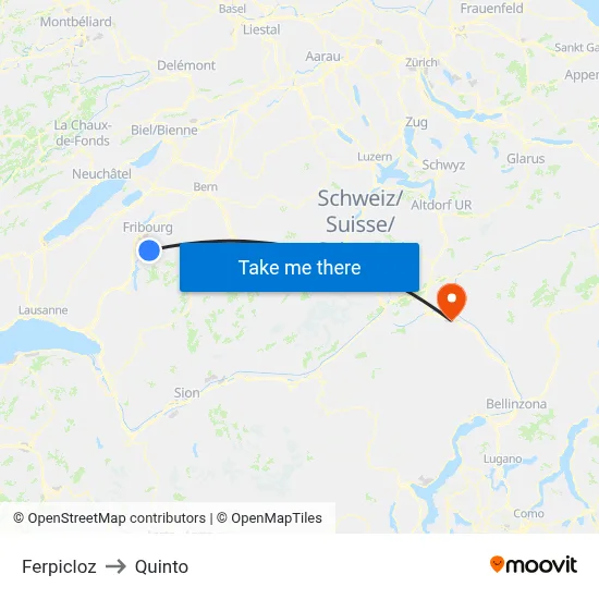 Ferpicloz to Quinto map