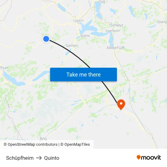 Schüpfheim to Quinto map