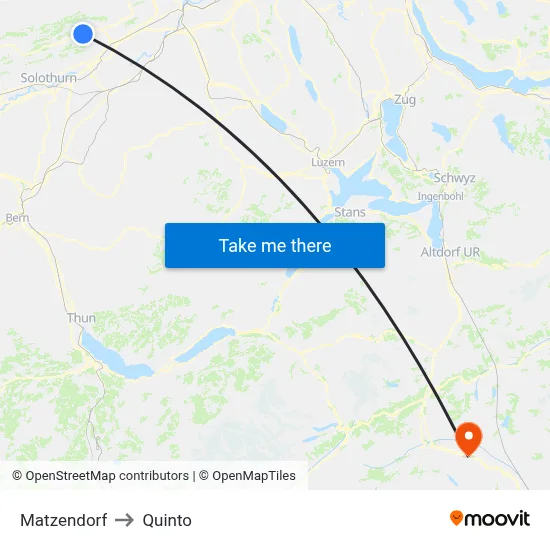 Matzendorf to Quinto map