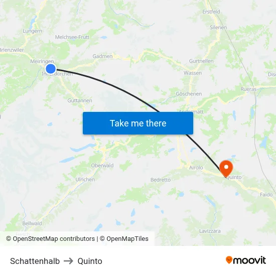 Schattenhalb to Quinto map