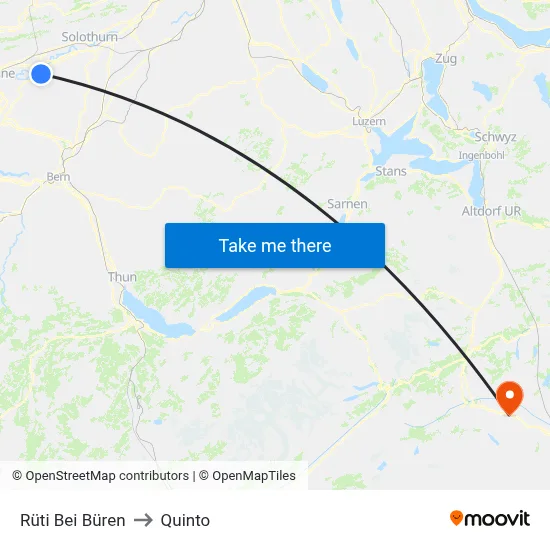 Rüti Bei Büren to Quinto map