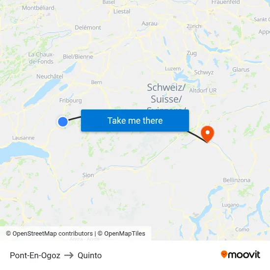 Pont-En-Ogoz to Quinto map