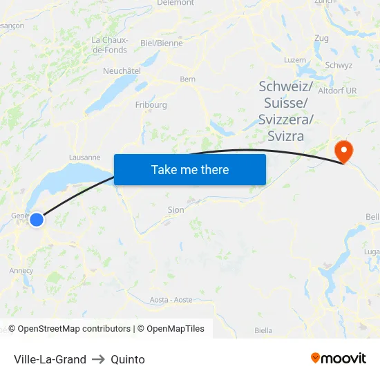 Ville-La-Grand to Quinto map