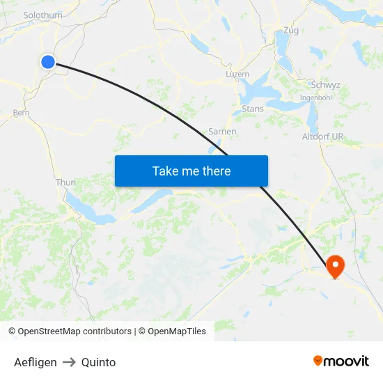 Aefligen to Quinto map