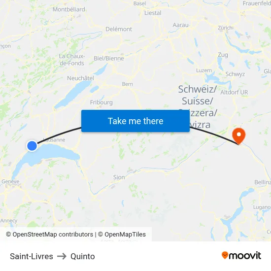 Saint-Livres to Quinto map