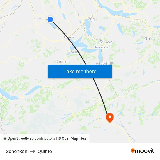 Schenkon to Quinto map