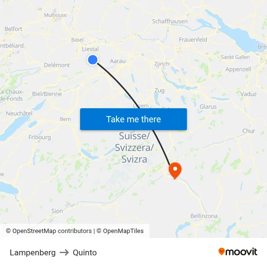 Lampenberg to Quinto map