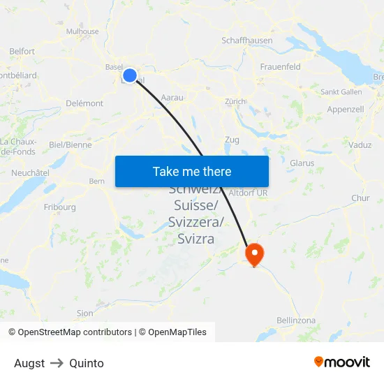 Augst to Quinto map