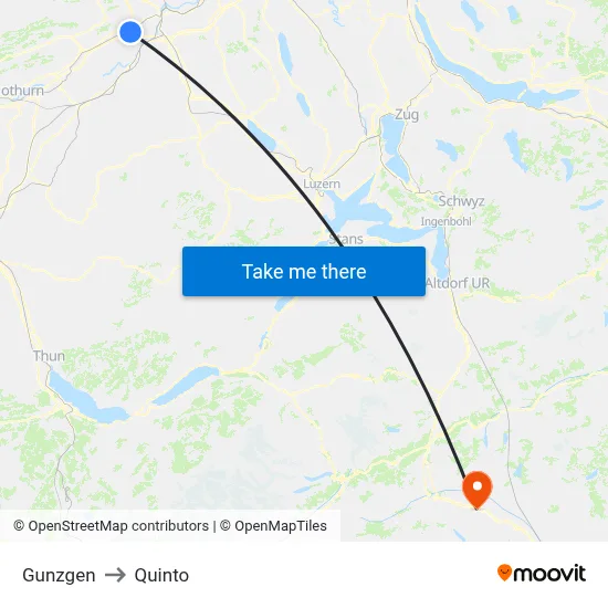 Gunzgen to Quinto map