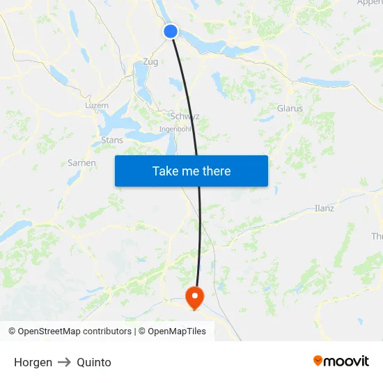 Horgen to Quinto map