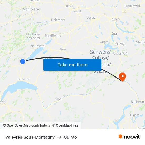 Valeyres-Sous-Montagny to Quinto map