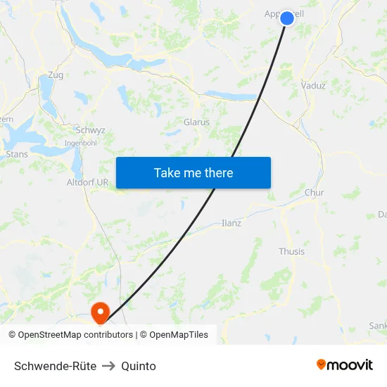 Schwende-Rüte to Quinto map