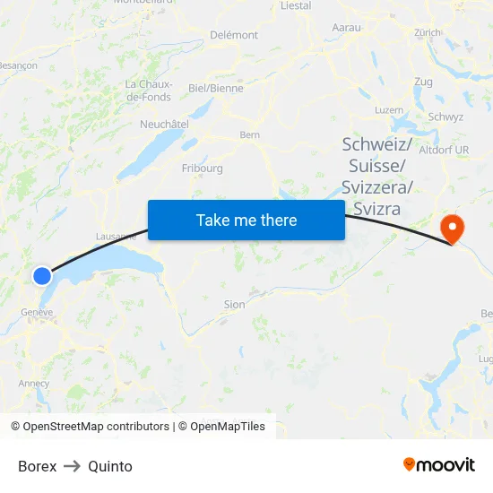 Borex to Quinto map