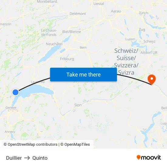 Duillier to Quinto map