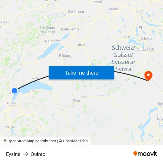 Eysins to Quinto map