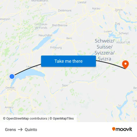Grens to Quinto map