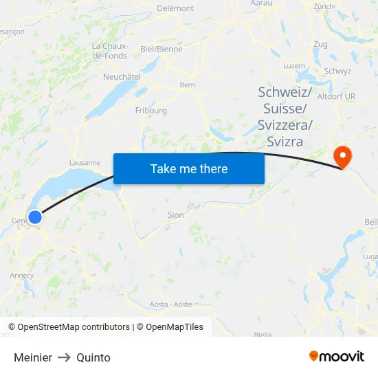Meinier to Quinto map